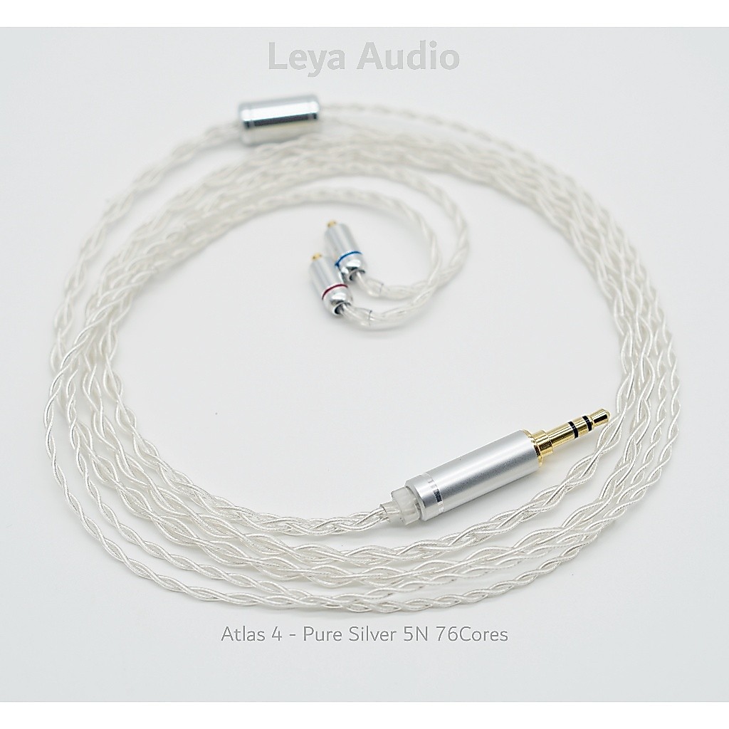 สายหูฟัง Leya - Atlas 4 สายเงิน Pure Silver 5N