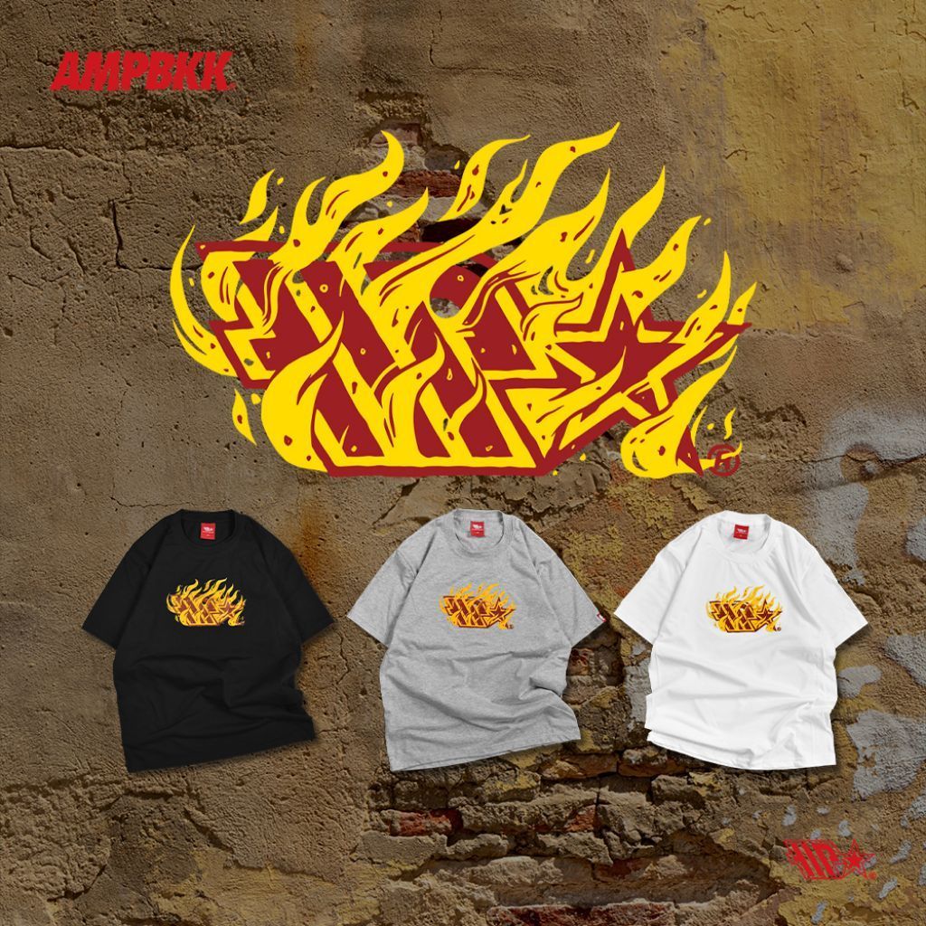 A.M.P. "FLAME-LOGO" T-SHIRT