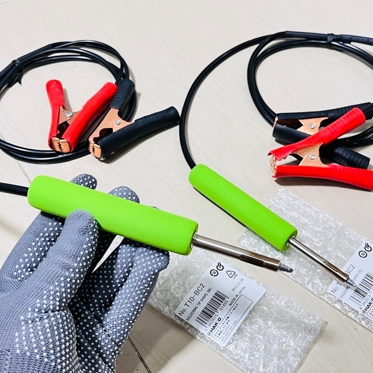 หัวแร้งบัดกรีใช้ไฟDCใช้ไฟแบตเตอรรี่รถยนต์ 12V-24V ปลายหัวแร้งของ HAKKO ของแท้ ญี่ปุ่นJAPAN มือ1ของใหม่ ปลายเฉียง BC2