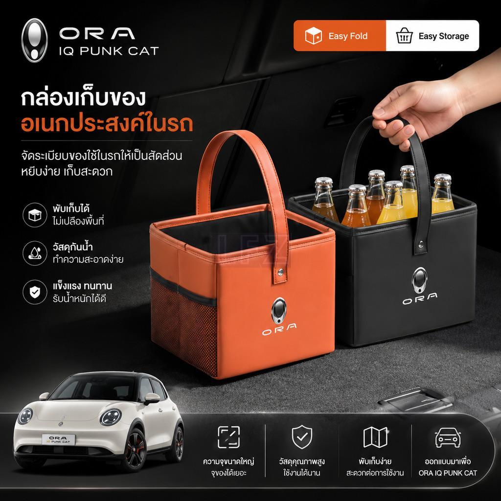 เหมาะสําหรับ ORA IQ Punk Cat White Cat R1 R2 Lunky Cat GT Ballet ES13, ถังขยะหนัง, กระเป๋าเก็บภายในแ
