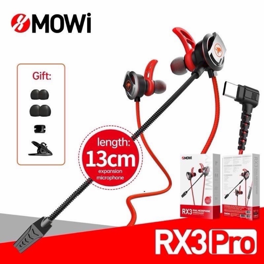 MOWi RX3 Pro หูฟังสายtype-c พร้อมไมค์ในตัว