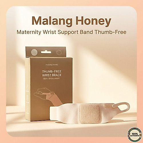 Malang Honey สายรัดพยุงข้อมือสําหรับคลอดบุตร ปลอดนิ้วหัวแม่มือ