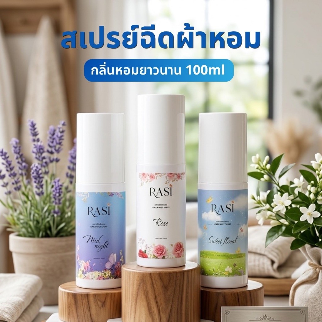 สเปรย์ฉีดผ้าหอม กลิ่นหอมติดทน ลดกลิ่นอับในผ้า ฉีดผ้าหอม ตู้เสื้อผ้า ห้องนอน ขนาด 100ml