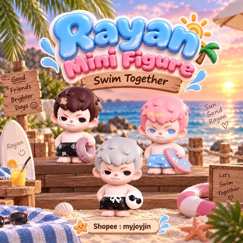 ( ; พร้อมส่งด่วนในไทย ) Rayan Mini Figure Swim Together