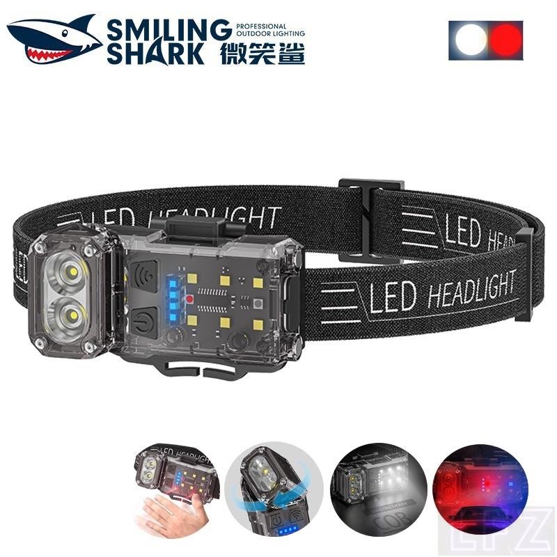 SmilingShark TD0171 ไฟฉายคาดหัว led ไฟฉาย ไฟหน้ามินิ ไฟฉายพวงกุญแจ COB ด้วยแม่เหล็ก Type-C ชาร์จใหม่