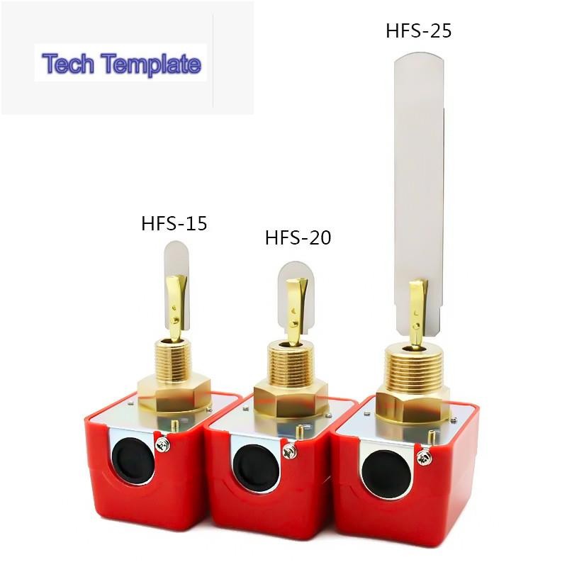 Paddle ปั๊มน้ํา Flow Sensor สวิทช์การไหลของน้ํา HFS-25 HFS-20 HFS-15 NPT 1 "1/2" 1/4" ระดับของเหลว C