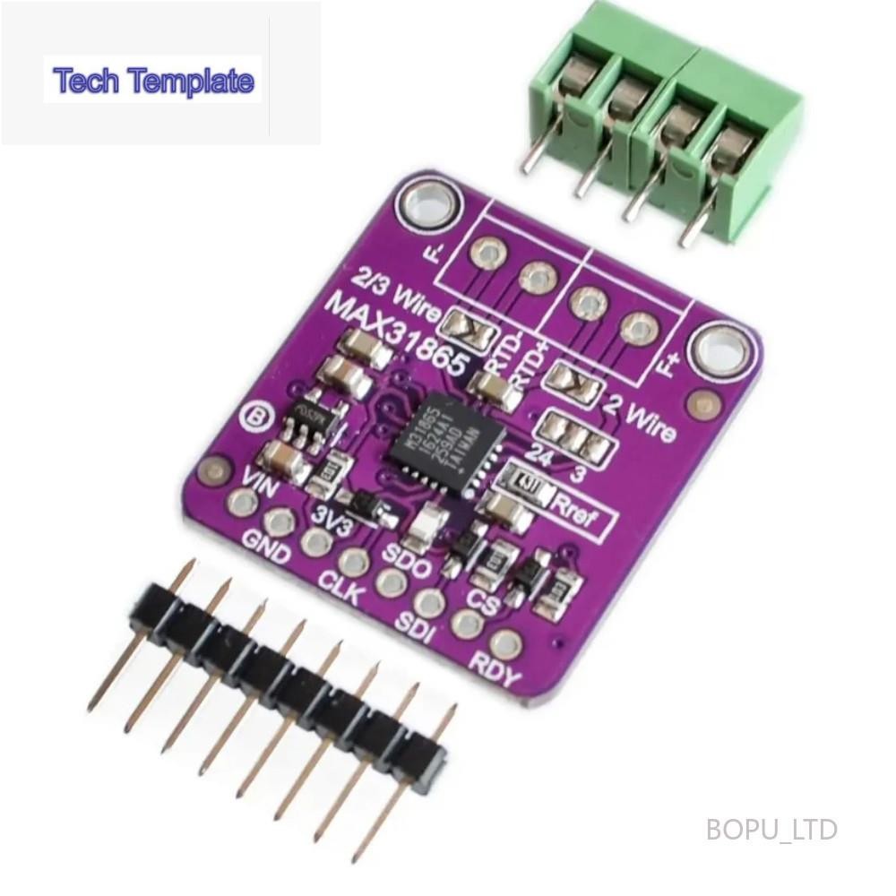 31865 MAX31865 RTD โมดูลตรวจจับอุณหภูมิความต้านทานแพลทินัม PT100 ถึง PT1000