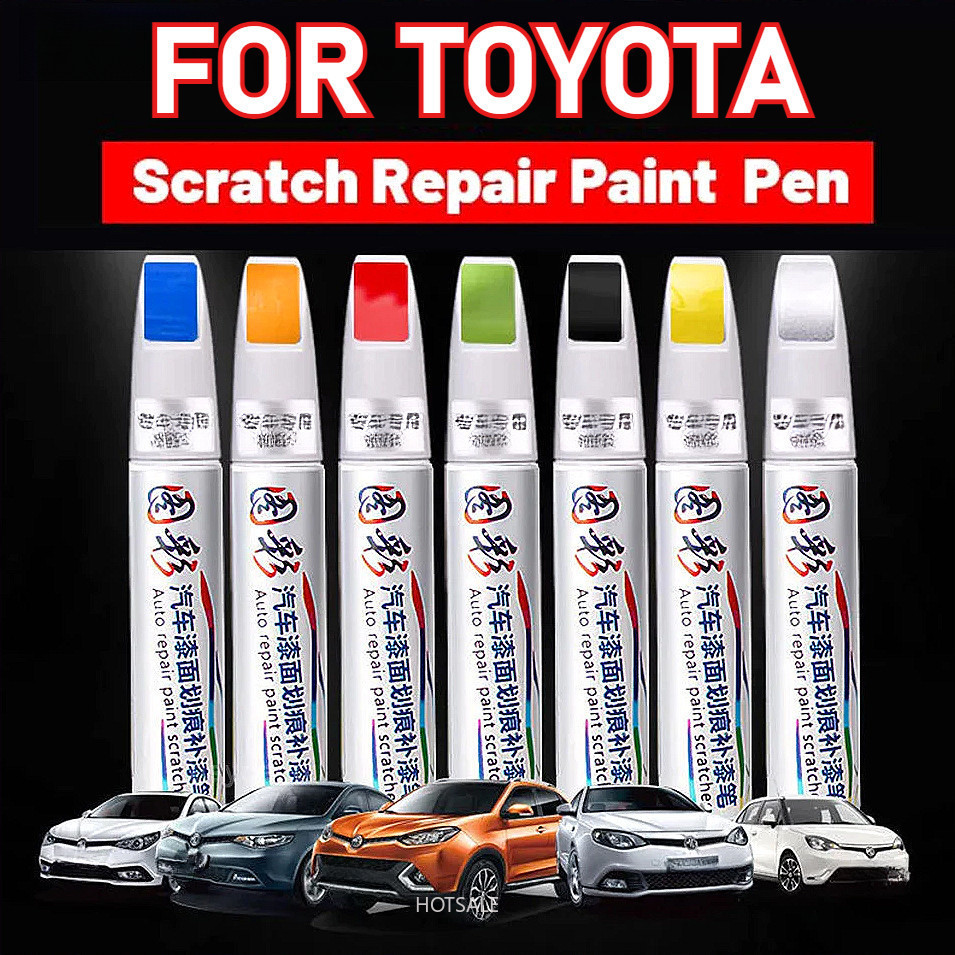 รถซ่อมรอยขีดข่วนตัวแทน Auto Touch Up ปากกากันน้ํา Auto Mending เติมปากกาสีเครื่องมือสําหรับ Toyota Vios Fortuner Innova
