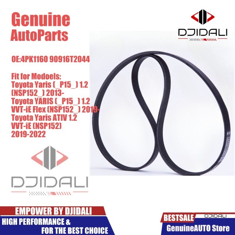 สายพานเครื่องยนต์สําหรับtoyota YARIS ATIV 1.2 NSP152 OEM 4PK1160 90916T2044