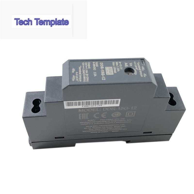 Mean WELL DDR-15G-24 15W DIN Rail DC-DC Converter อินพุต 9-36V DC ถึง 24V DC 0.63A 15W Meanwell Powe