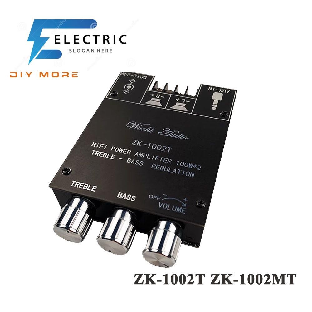 DIYMORE ZK-1002T ZK-1002MT TPA3116 2 ช่อง 2X100W บลูทูธ 5.0 แผ่นบอร์ดโมดูลขยายเสียงดิจิตอล Bluetooth