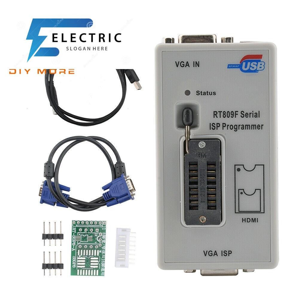DIYMORE RT809F ISP Programmer/RT809 lcd usb programmer 24-25-93 serise IC w/อะแดปเตอร์