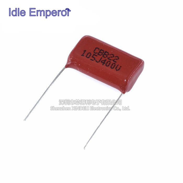 Cbb22 ตัวเก็บประจุ 400V105J 1UF Pitch P = 20MM 22 * 14 * 7MM CBB Plug-In Capacitor ยี่ห้อใหม่ของแท้ผ