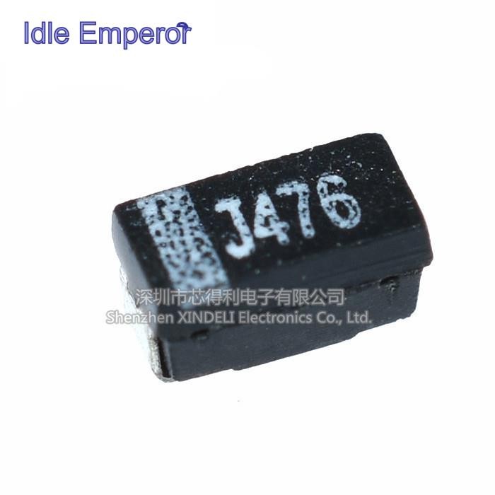 สีดํา NEC Patch Tantalum Capacitor 47UF 6.3V A Type J476 1206 3216 Patch Capacitor ยี่ห้อใหม่พร้อมสต