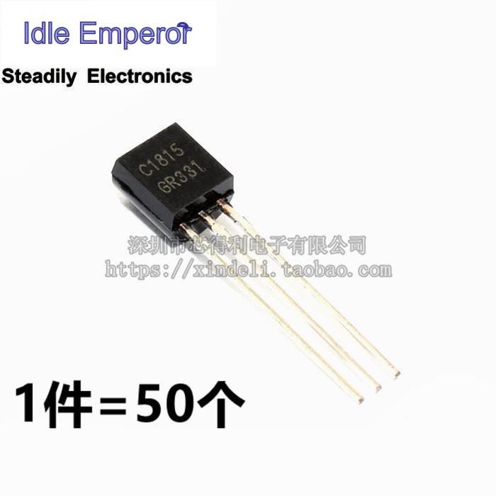 C1815 2SC1815 0.15A 50V NPN ทรานซิสเตอร์ In-Line TO-92 ยี่ห้อใหม่คลังสินค้าพร้อม 2SC1815 (1 ชิ้น = 5