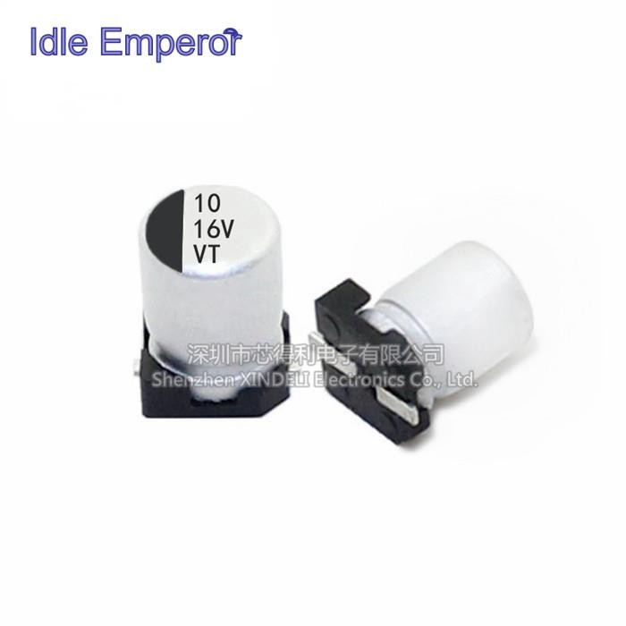 16v10uf 4 * 5 มม.ชิปตัวเก็บประจุอิเล็กโทรลีติคอลูมิเนียมตัวเก็บประจุ 10UF/16V 4x5.4 มม. ยี่ห้อใหม่พร