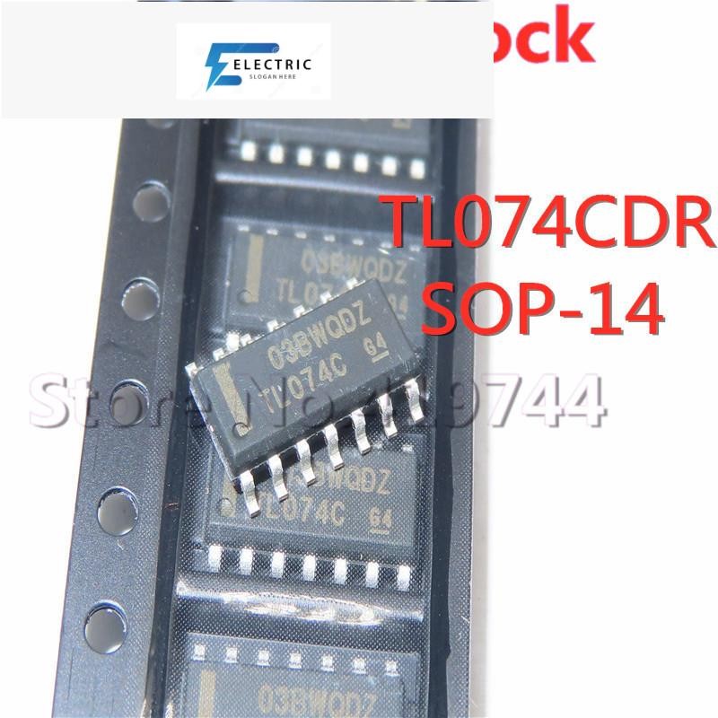 10 ชิ้น/ล็อต TL074 TL074C TL074CDR SMD SOP-14 เครื่องขยายเสียงการทํางานพลังงานต่ําเครื่องขยายเสียงใน