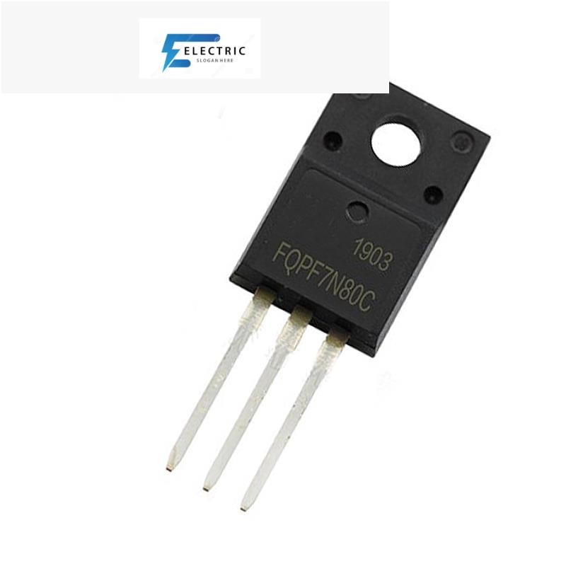 10pcs FQPF7N80C TO-220F FQPF7N80 TO-220 7N80 7N80C 800V 7A ใหม่เดิม