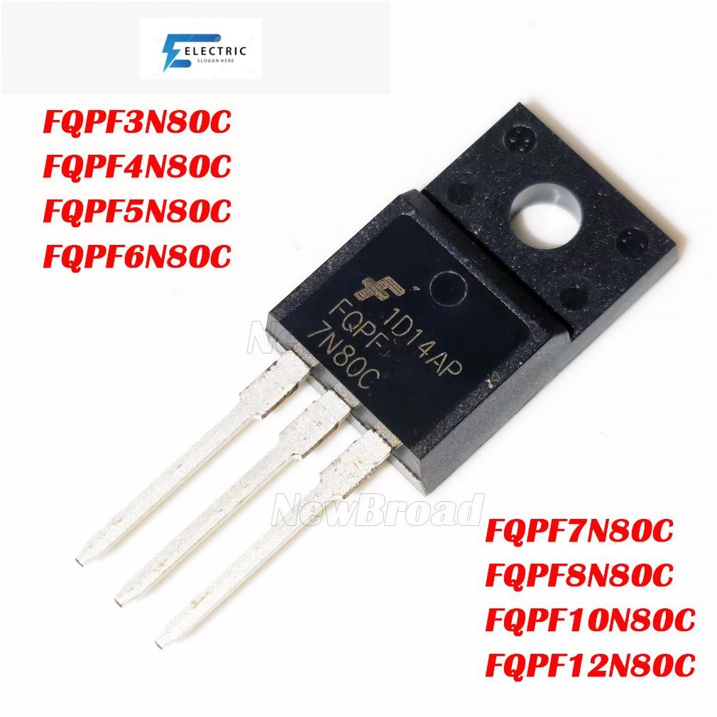 5PCS MOS FQPF3N80C FQPF4N80C FQPF5N80C FQPF6N80C FQPF7N80C FQPF8N80C PQPF10N80CPFQPF12N80C TOPF12N80
