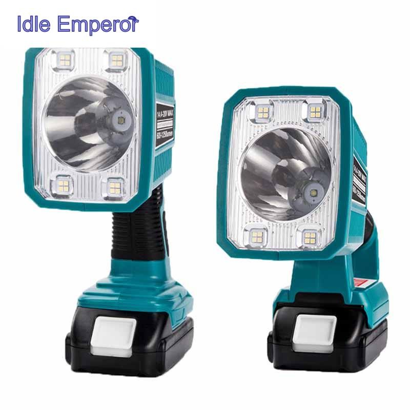 18w หลอดไฟ Led โคมไฟ Led สําหรับ Makita 18V Li-Ion Batterij Lumen Zaklamp Spotlight กลางแจ้ง Lantarn