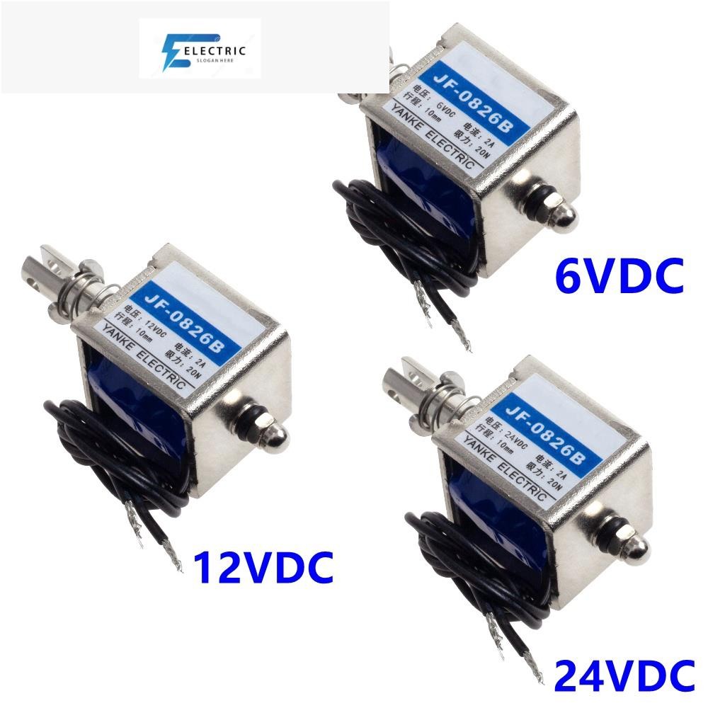 Jf-0826b รีเซ็ตโซลินอยด์ กรอบเปิด 12V 2A 10 มม. แม่เหล็กไฟฟ้า DC สําหรับเครื่องหยอดเหรียญ