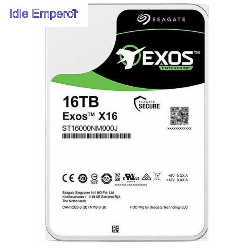 Seagate ฮาร์ดไดรฟ์ st16000nm001g 16TB EXOS x16 512e SATA 7200 Turn/Point 256mb 3.5 นิ้ว