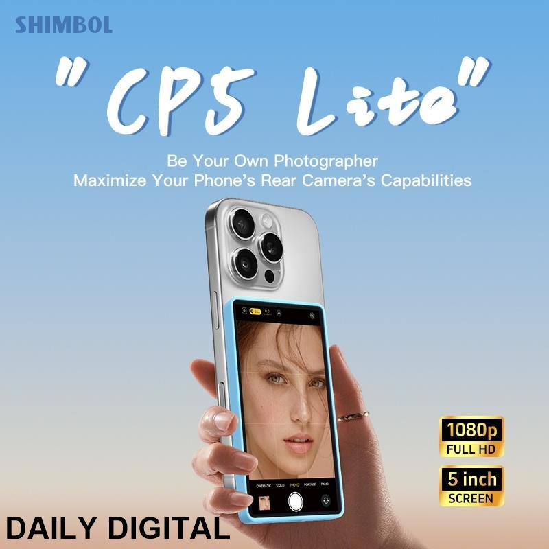 Shimbol CP5 Lite 5 FHD โทรศัพท์มือถือด้านหลังกล้อง Selfie Monitor หน้าจอ,ระยะทางเกียร์ 50M VS KingMa