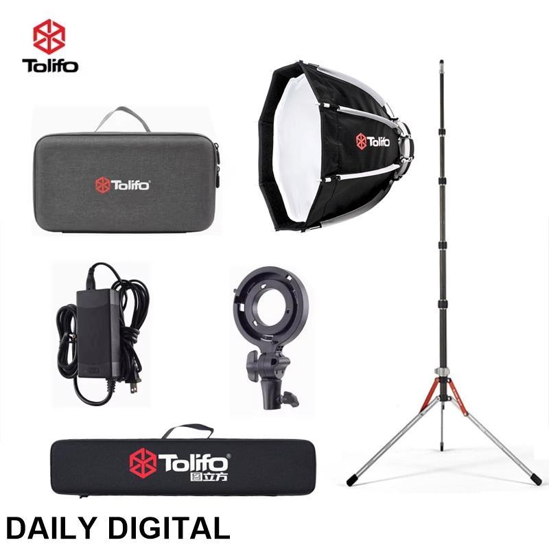 Tolifo PALMLED Video Light 100W กลางแจ้งเติมแสงแบบพกพากระเป๋าอะแดปเตอร์อุปกรณ์เสริม