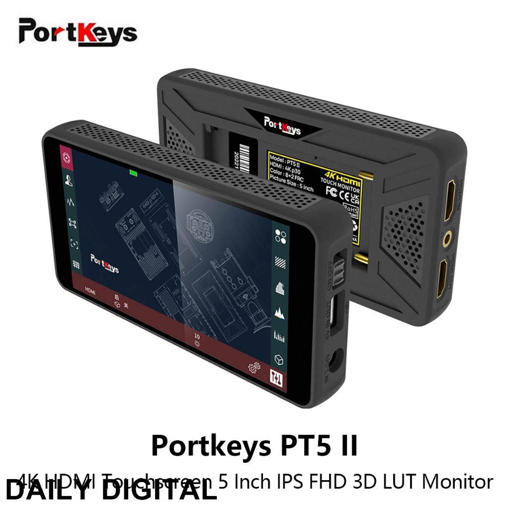 Portkeys PT5 II 4K HDMI หน้าจอสัมผัส 5 นิ้ว มอนิเตอร์กล้อง IPS FHD 1920x1080 3D LUT มอนิเตอร์ พร้อม 