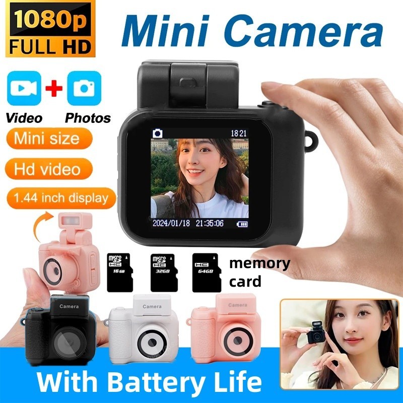 [ผู้ขายท้องถิ่น]🚚 Y4000 มินิกล้อง 1080P HD ดิจิตอลขยายชีวิตแบตเตอรี่หน้าจอ LCD พร้อมแฟลชโคมไฟเครื่อง