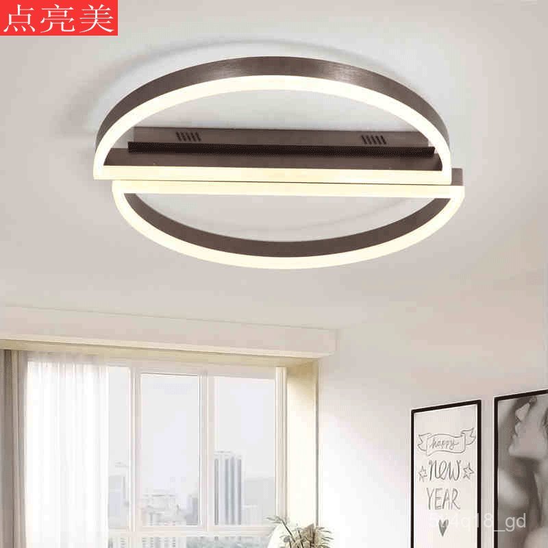 Nordic Lighting Simple Modern Circular Aluminum Ceiling Light Creative Personality Art Bedroom Light
