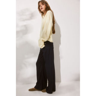 H&M(เอชแอนด์เอ็ม) กางเกงผ้าลินินผสมทรงกว้าง ผู้หญิง 1262014_…