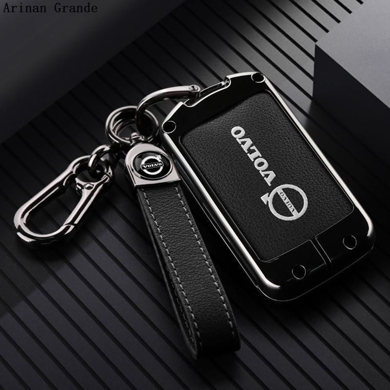 VOLVO Leather Metal Frame Key shell Adaptation VOLVO EX30 V60 XC40 XC60 V60 940 S60 S80 XC90 Key cov