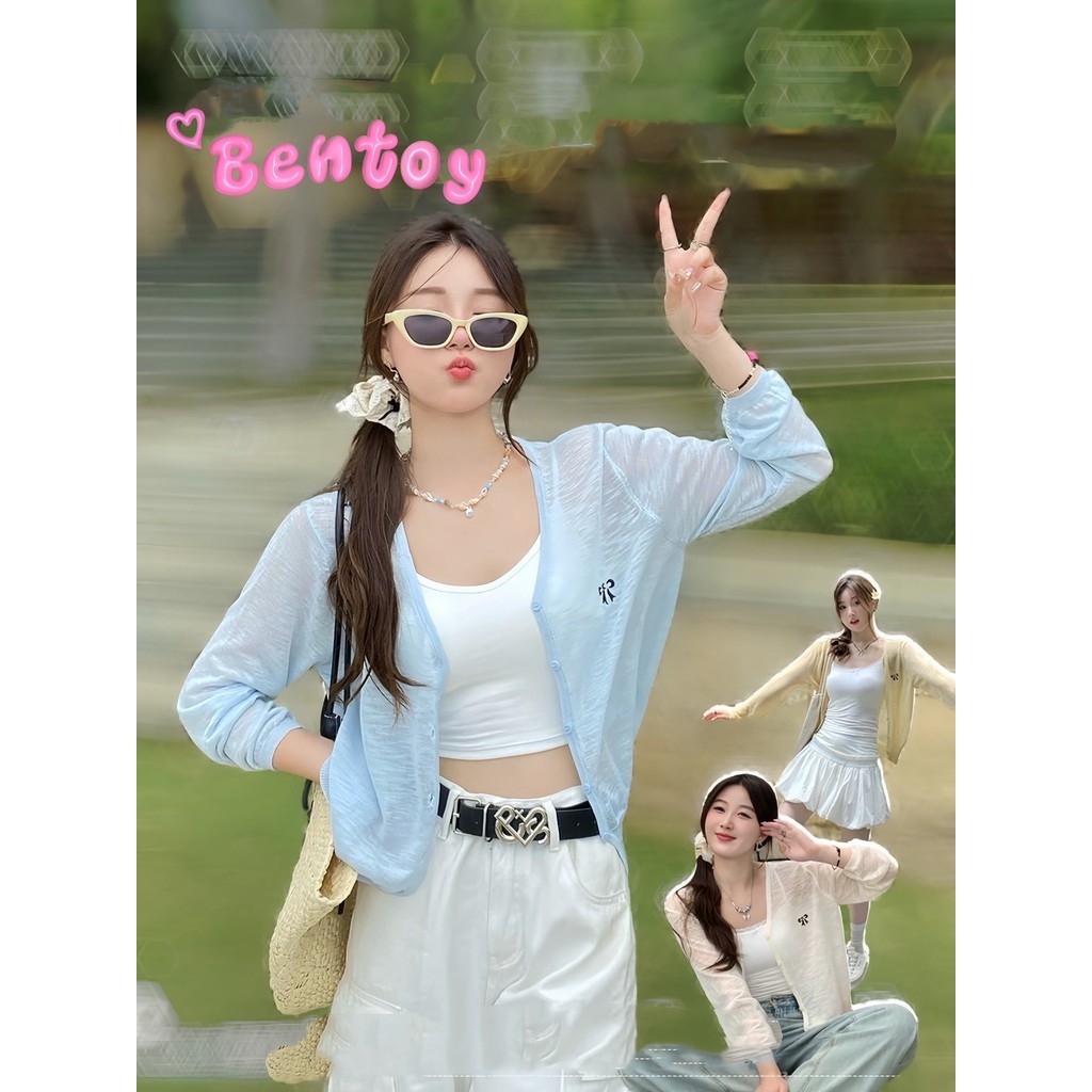 Bentoy พร้อมส่ง เสื้อคลุมไหมพรม V117 สเวตเตอร์อละคาร์ดิแกน ผ้านุ่มใส่สบาย สีสวย สไตล์เกาหลี สำหรับผู้หญิง