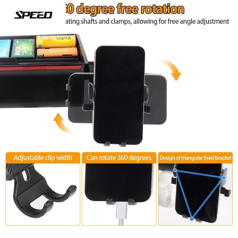 PMH-Alphard 40 vellfire 40 (2023.6-2027) ถาดกล่องเก็บแผงหน้าปัด+ 360° หมุนที่วางโทรศัพท์เครื่องมือแผงออแกไนเซอร์ - รูปที่ 3