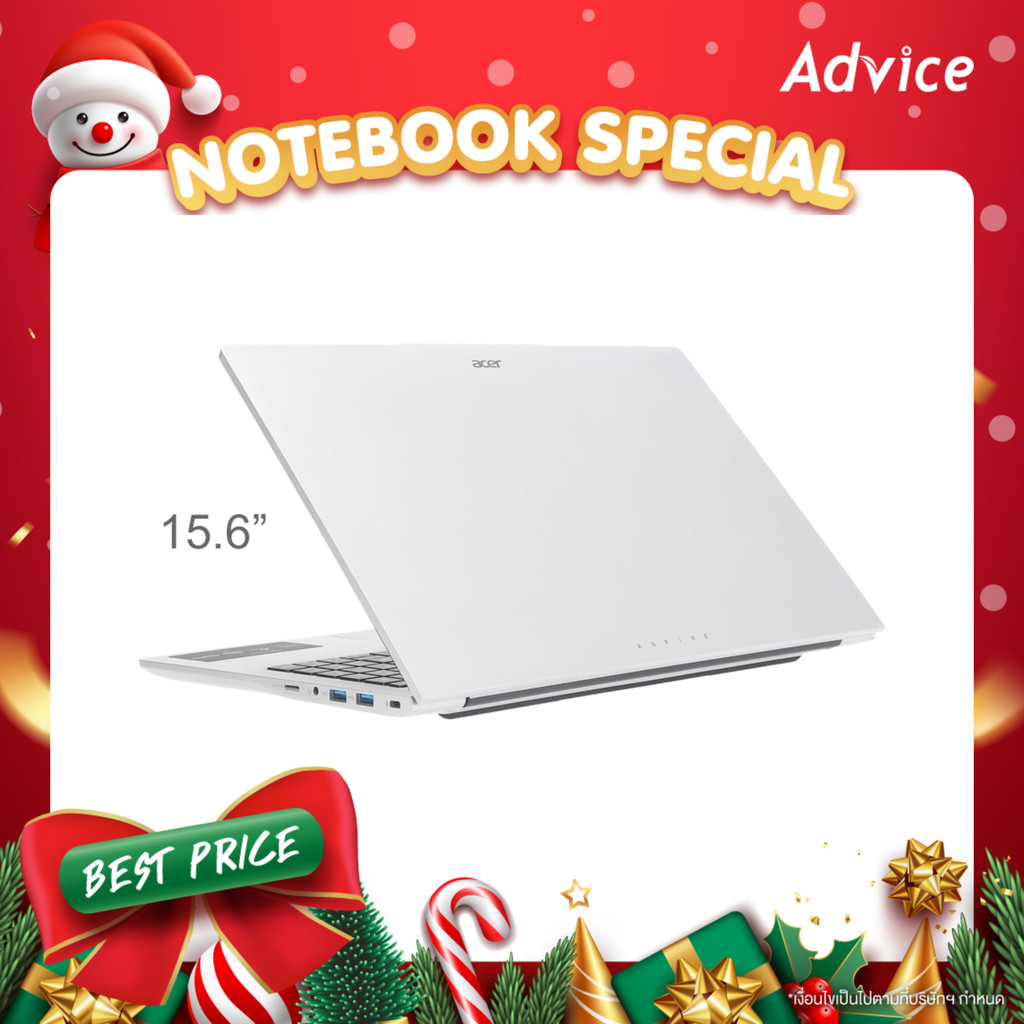 Acer Notebook (โน๊ตบุ๊ค) Aspire Lite 15 AL15-42P-R3Q5 (Light Silver) - A0169274