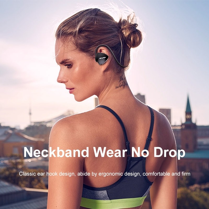 A847BL หูฟังไร้สาย บลูทูธ เสียงเบสหนัก แบบคล้องคอ IPX4 กันน้ำ มีไมค์ เหมาะสำหรับวิ่ง