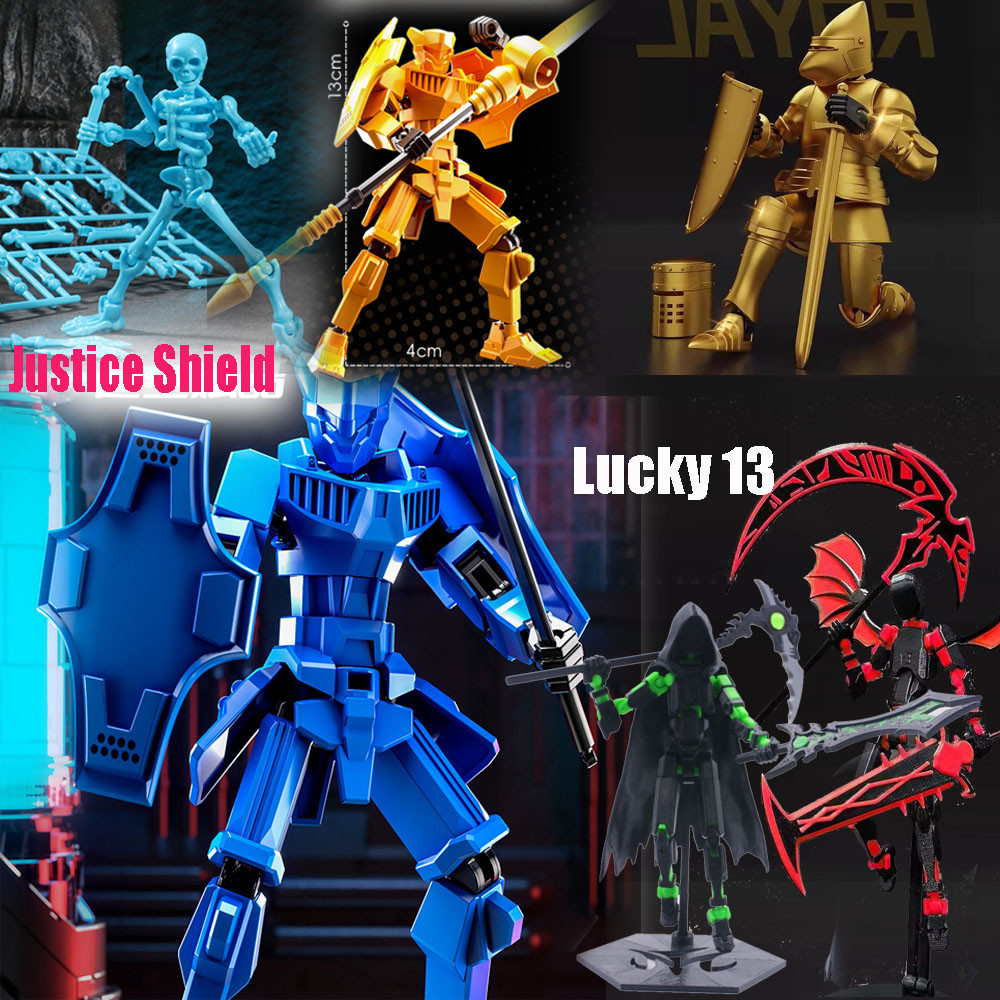 Justice Shield Dummy 13 Action Figure Lucky 13 พิมพ์ T13 รูป Dummy 13 หุ่นยนต์ 13 ของเล่นประกอบรุ่นเ