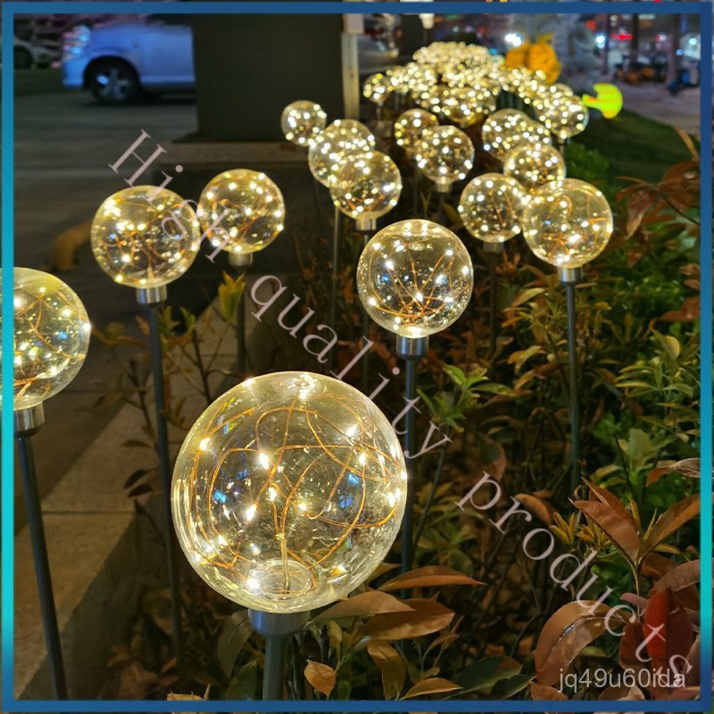 led Glowing Sphere Reed Ground Lamp Outdoor Hotel Villa Decorative Lamp Lawn Lamp Landscape Lighting