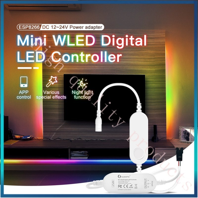 GLEDOPTO WLED ESP8266Mini Controller DC12-24V Magic Color RGB RGBW  DIY APP 8EN7