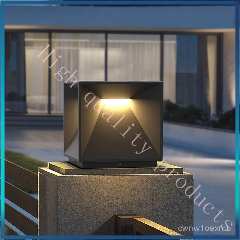 2025New Year Simple Doorpost Light Villa Gate Solar Doorpost Light Courtyard Decorative Lighting 2L0
