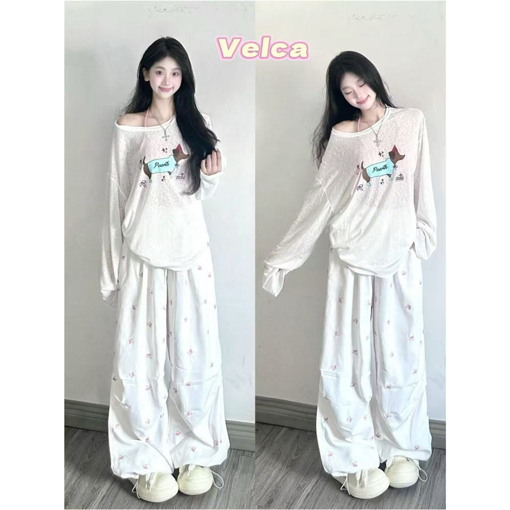 เสื้อแขนยาว เสื้อชีฟองทรง Ovesize ใส่แมทช์เสื้อสายเดี่ยว หรือ บิกินี่ ใส่คลุมได้ทุกงาน ทรงหลวม พิมพ์ลาย สาว เซ็กซี่