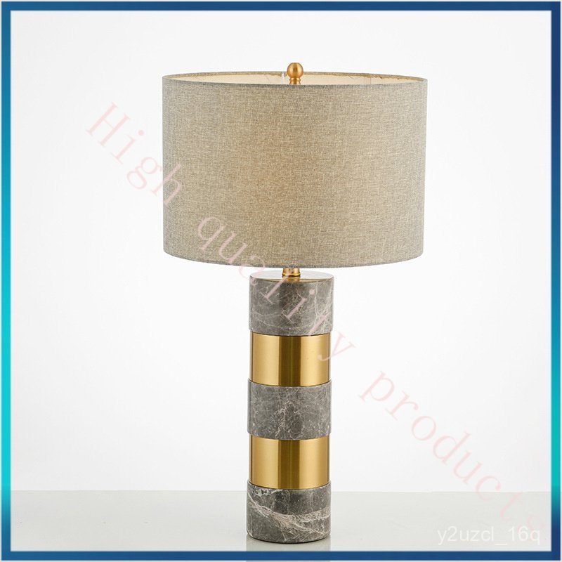 Postmodern High-Grade Gray Marble Living Room Coffee Table Study Office Table Lamp Designer Model Ro