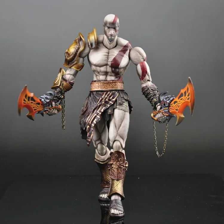 Play Arts Kai God of War III the Kratos Super Action Figure ของเล่นโมเดล
