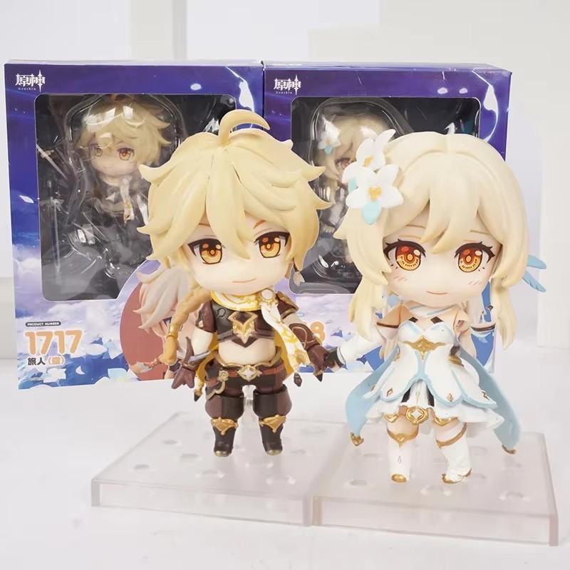 Genshin Impact Traveler Aether 1717# Lumine 1718 # ตุ๊กตาขยับแขนขาได้
