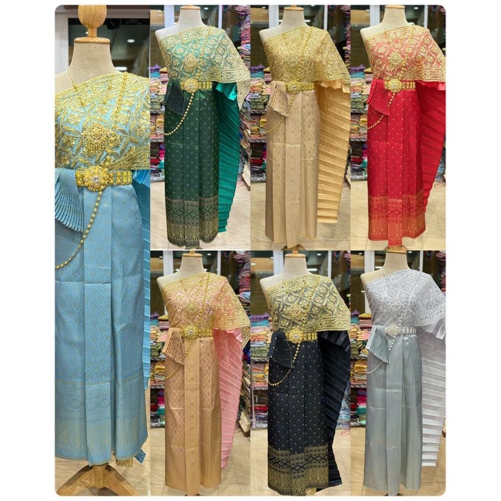 ชุดไทยผู้หญิง ชุดสไบลูกไม้ขอบตรง ใส่คู่หน้านางชายภัทรผ้าแพรววา (ราคาไม่รวมเครื่องประดับ)📌ตรวจสอบรายละเอียดก่อนสั่งซื้อ
