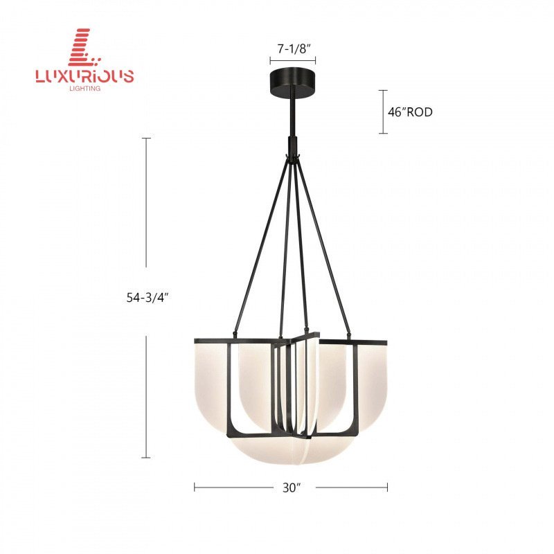 Modern Style Light Luxury Retro Anders Chandelier Model Home Living Room Dining Room Anders Flower P