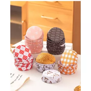 พร้อมส่ง กระทงทรงกลม ก้น8/9cm 300ชิ้น กระดาษรองอบขนมปัง