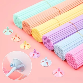 100pcs Party ก้านลูกโป่งยาง PVC แบบหนา และหนา ขนาด 40 ซม. สําหรับตกแต่งปาร์ตี้