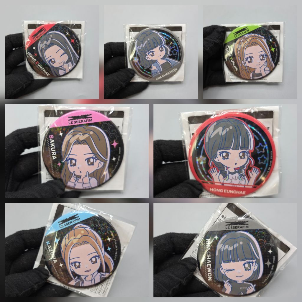 (พร้อมส่ง/แท้✅️) ของสะสม เลเซราฟิม เข็มกลัด LE SSERAFIM  kazuha sakura EUNCHAE  yunjin  haewon ฟิมมี